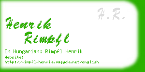 henrik rimpfl business card